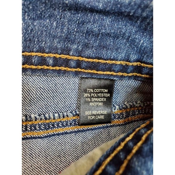 Cato Premium Straight Leg Button Fly  Jeans Womens Size 8x33 stitched Pockets - Picture 6 of 6